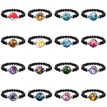 Adorable Black Bead Snap Button Bracelet,A Perfect Gift for Friends and Family,B04