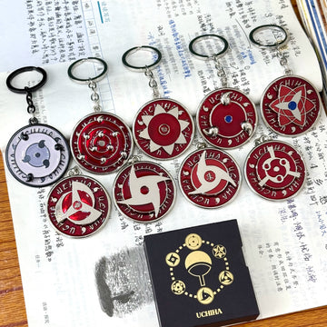 Rotating Cool Stress Relief Eternal Mangekyō Sharingan Keychain, Metal Anime Pendant, Bag Charm, Perfect Small Accessory,002