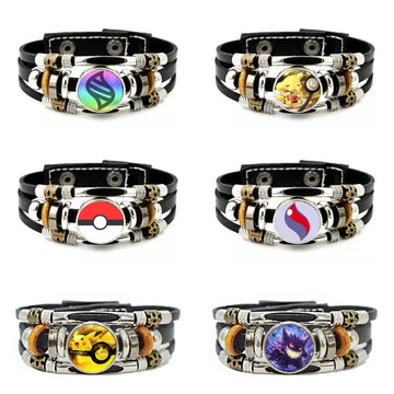 Mega Evolution Stone Bracelet – Pocket Monsters Charm Wristband,Unique Hand Strap,B06