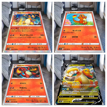 Charizard,Charmeleon,Charmander,and Dragonite Anime Throw Blanket,Soft and Cozy,A Must-Have for Dragon Fans,B-C-03