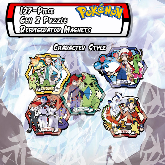 2nd Generation Collectible DIY Magnetic Puzzle Pokémon Fridge Stickers - 151 Designs, Premium Decor, Blind Box Customization