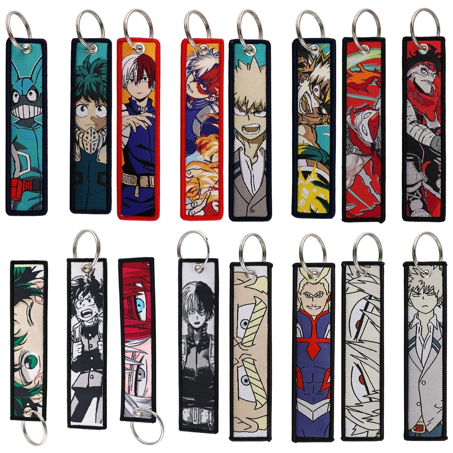 My Hero Academia Woven Keychain Lanyard – Anime Fabric Strap for School,Office & Daily Use,011