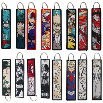 My Hero Academia Woven Keychain Lanyard – Anime Fabric Strap for School,Office & Daily Use,011