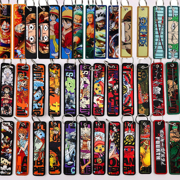 One Piece Luffy Woven Label Keychain, Zoro Cartoon Keychain, Bag Pendant Accessory,008