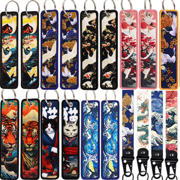 Cartoon Animal Eagle Beak Keychain Pendant,Japanese Style Wave Jacquard Keychain,Keychain with Traditional Chinese Style Lanyard Decoration,005