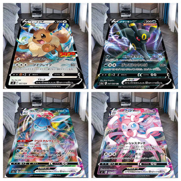 Eevee Evolution Blanket–Featuring Ice,Fairy,and Psychic Types,a Must-Have for Fans,B-C-01