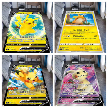 Pikachu,Raichu,and Alolan Raichu Electric-Type Throw Blanket,Ultra Soft and Cozy,Perfect for Fans,B-C-02