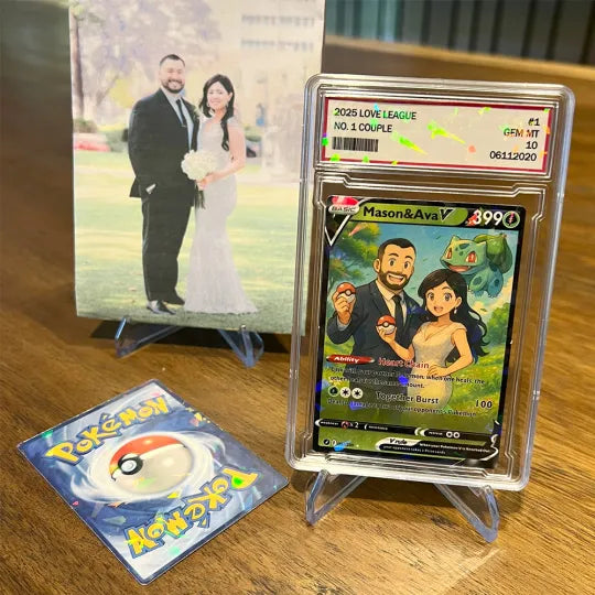 Custom Anime Pokecard V Card For Couples with Poke Character,C1