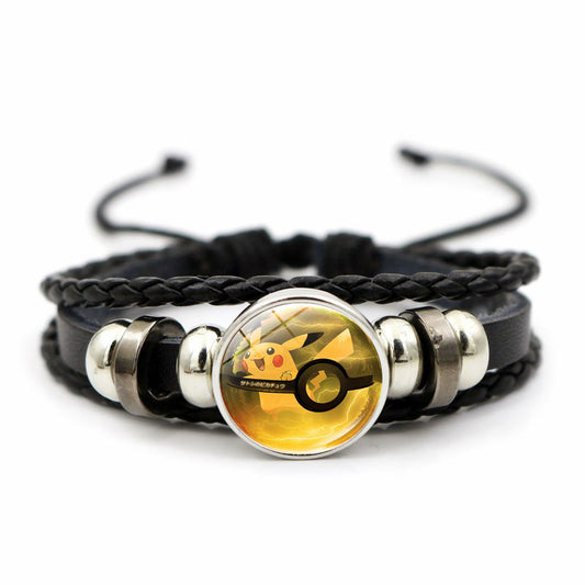 Magical Black Woven Leather Bracelet with Button – A Thoughtful Gift for Friends and Family,B02