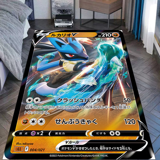 Lucario Anime Throw Blanket,Soft and Cozy,Perfect for Fighting and Steel-Type Fans,B-C-05