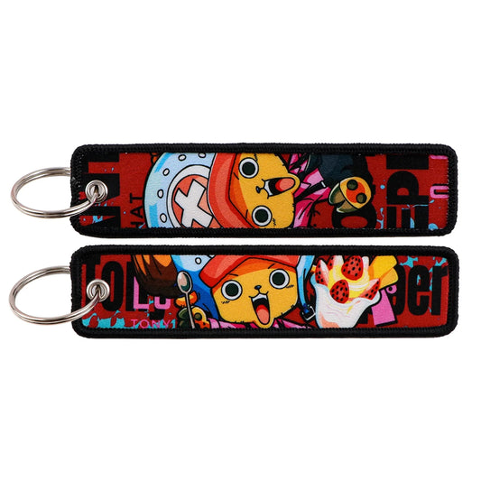 One Piece Luffy Woven Label Keychain, Zoro Cartoon Keychain, Bag Pendant Accessory,008