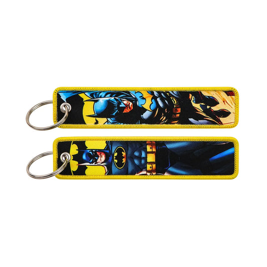 Cartoon Hero Lanyard Keychain – Woven Fabric ID Badge Holder for Students & Office Use,018