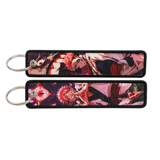 Jujutsu Kaisen Gojo Satoru Woven Lanyard Keychain – Anime Badge Holder & Fabric Strap,014