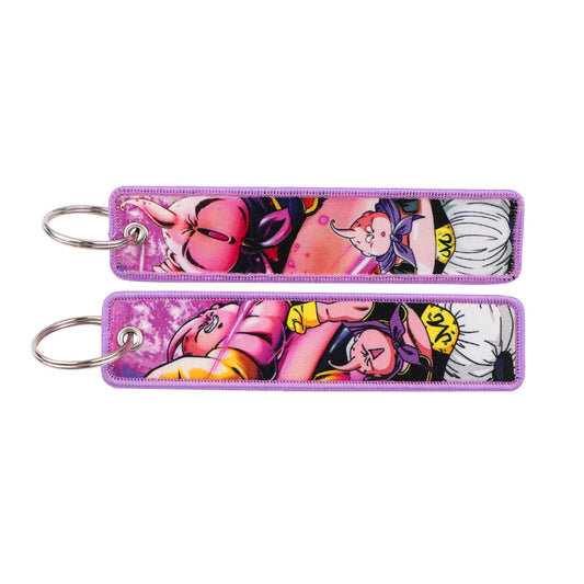 Dragon Ball Woven Keychain Lanyard - Goku & Vegeta Cartoon Character Campus Strap,Fabric Craft Pendant,012