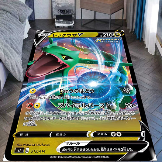 Rayquaza Anime Throw Blanket,Cozy and Soft,Ideal for Dragon-Type Fans,B-C-08