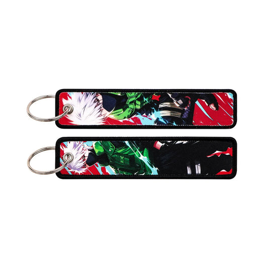 Naruto Cloud Embroidered Keychain – Anime Cartoon Woven Fabric Key Ring for Students & Fans,017