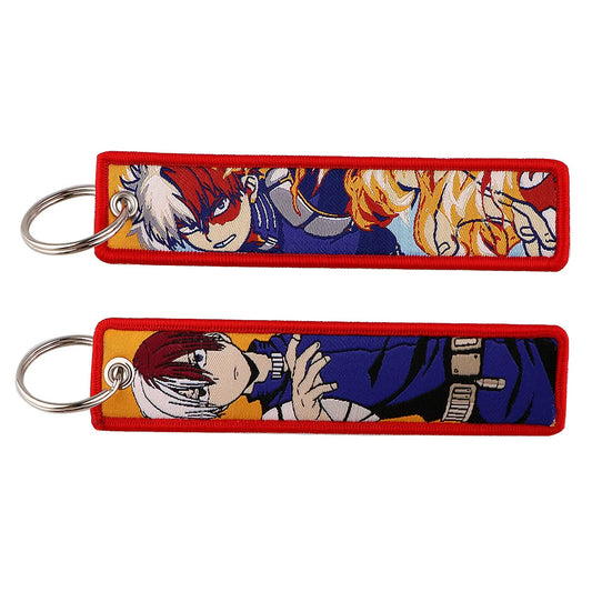 My Hero Academia Woven Keychain Lanyard – Anime Fabric Strap for School,Office & Daily Use,011
