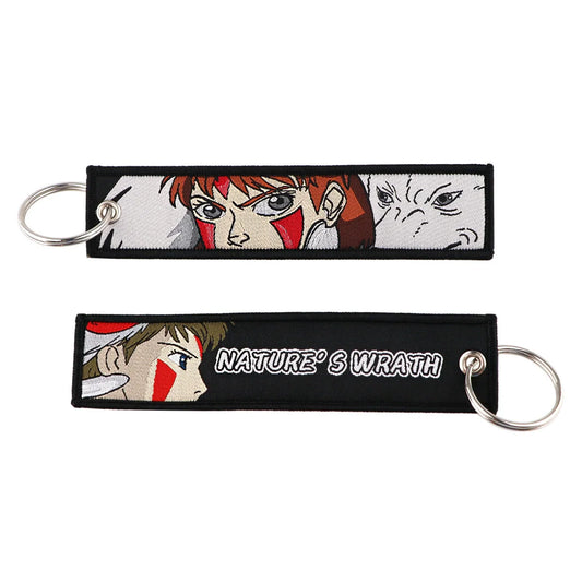 Cartoon Inuyasha Woven Keychain Strap, Ghost Gintama Pendant, Woven Fabric Key Accessories, Fullmetal Alchemist Keychain Charm,004